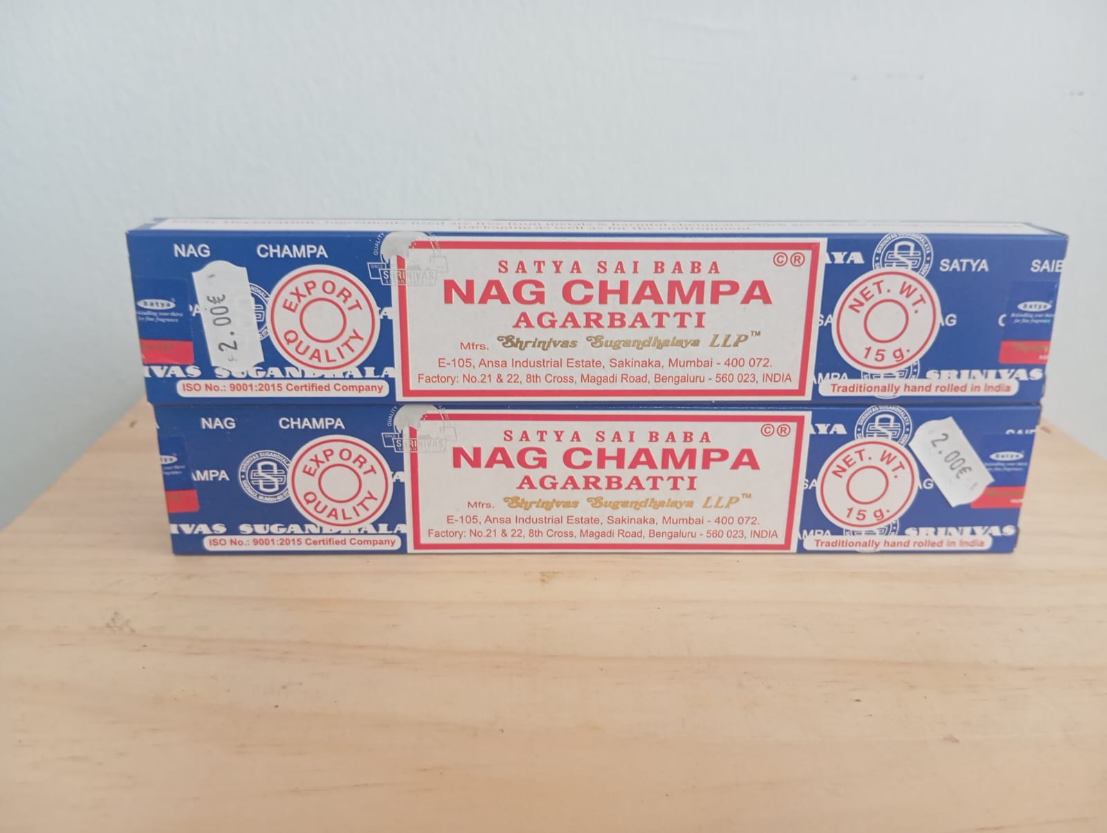 ENCENS NAG CHAMPA – 15 G- SATIA SAÏ BABA
