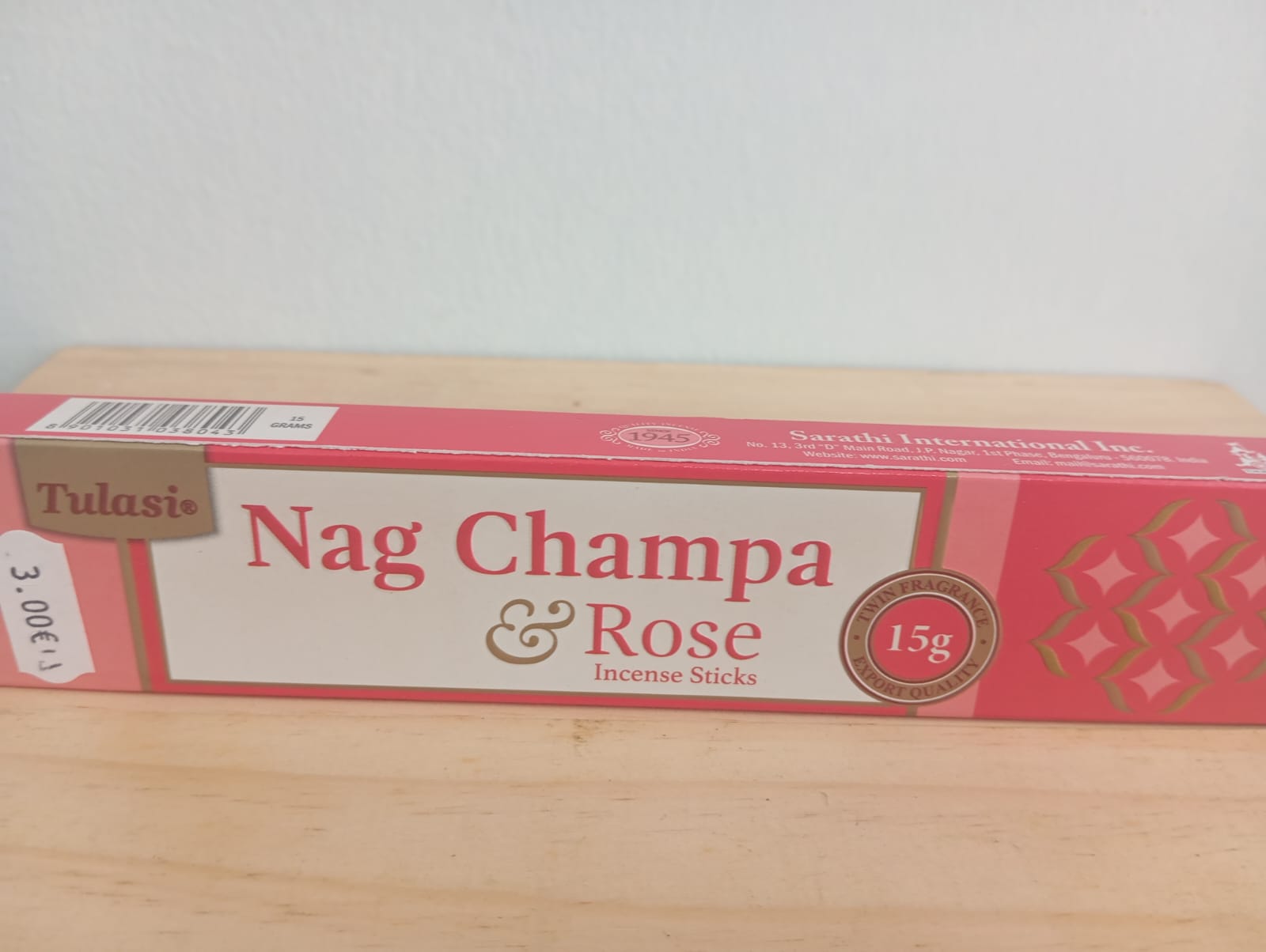 BATONS ENCENS NAG CHAMPA § ROSE -15 G